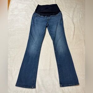 Isabel Maternity Size 4 / 27 Medium Wash Skinny Bootcut Jeans.